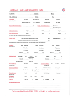 Coldroom Heat Load Calculation Data